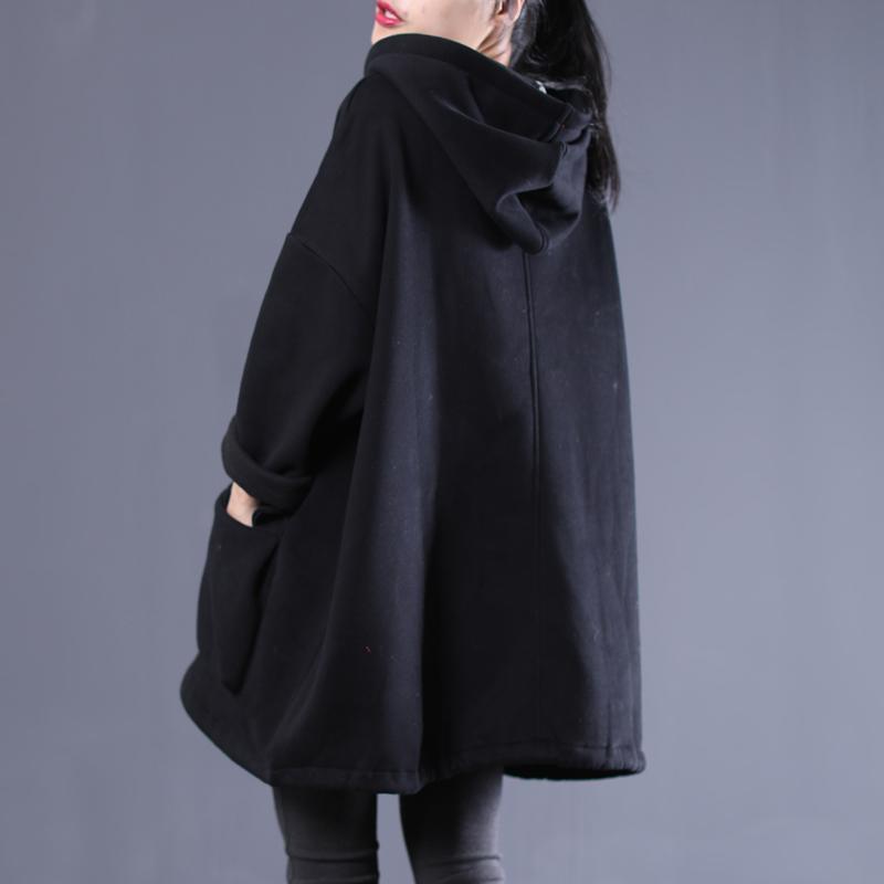 Loose Casual Double Pocket Hooded Sweatshirt