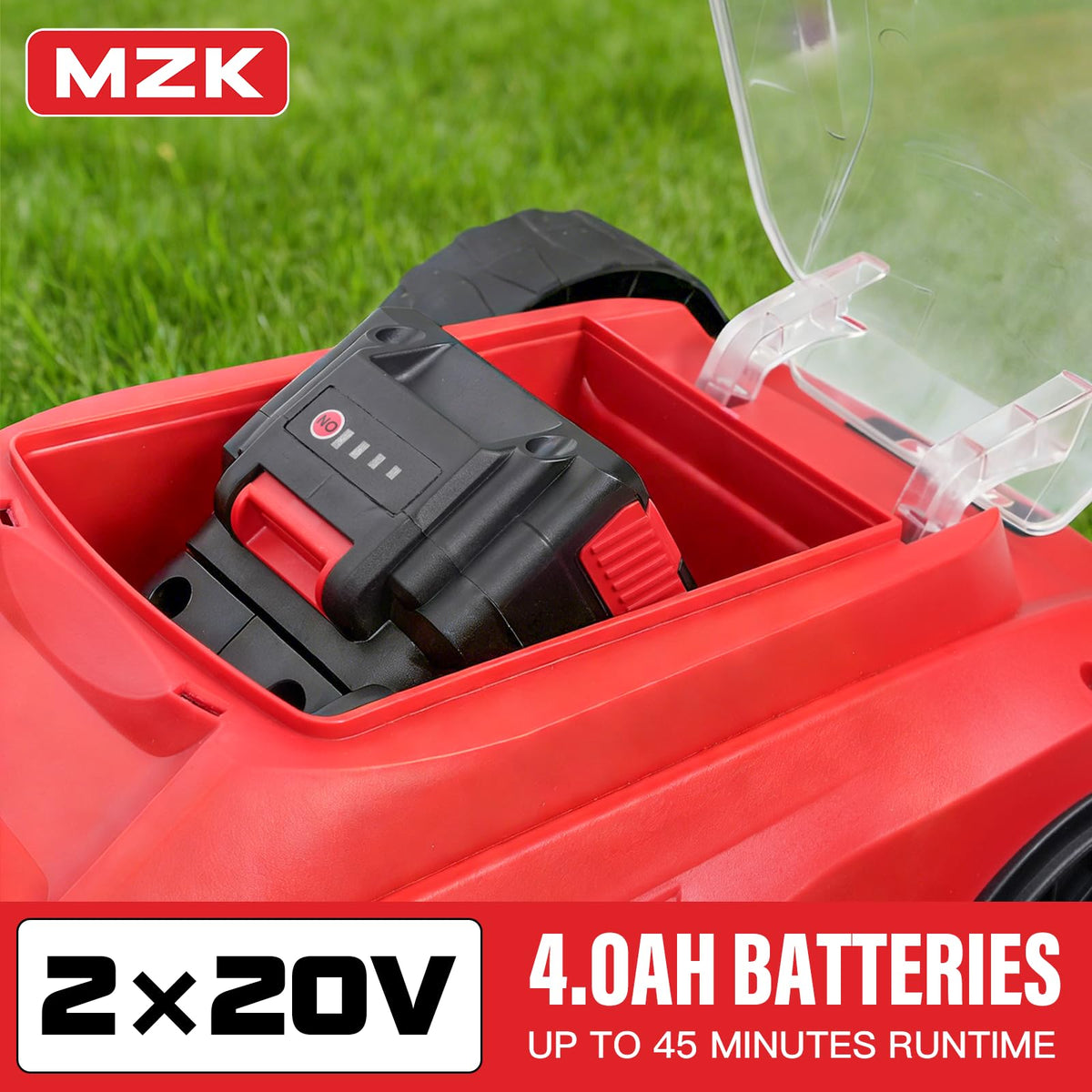 20V 13" Electric Lawn Mower, Brushless Cordless Lawn Mower with 4-Position Height Adjustment, Walk-Behind Push Mowers with 8 Gallon Grass Bag, 2 x 4.0Ah Batteries &amp; Charger Included, LM13B4