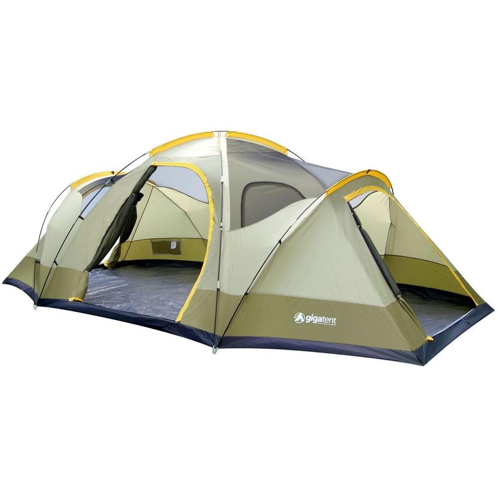 GigaTent Mountain 18 ft. x 10 ft. 3 Room 3 Doors 5-6 Person Dome Tent