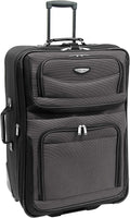 Amsterdam Expandable Rolling Upright Luggage, Gray, Checked-Large 29-Inch