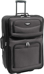 Amsterdam Expandable Rolling Upright Luggage, Gray, Checked-Large 29-Inch