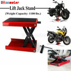 1100LB Wide Deck Motorcycle Center Scissor Lift Jack Hoist Stand Bike ATV Red