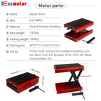 1100LB Wide Deck Motorcycle Center Scissor Lift Jack Hoist Stand Bike ATV Red