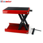 1100LB Wide Deck Motorcycle Center Scissor Lift Jack Hoist Stand Bike ATV Red