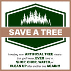 Fraser Hill Farm Green Hinged Pine Christmas Tree, 9'