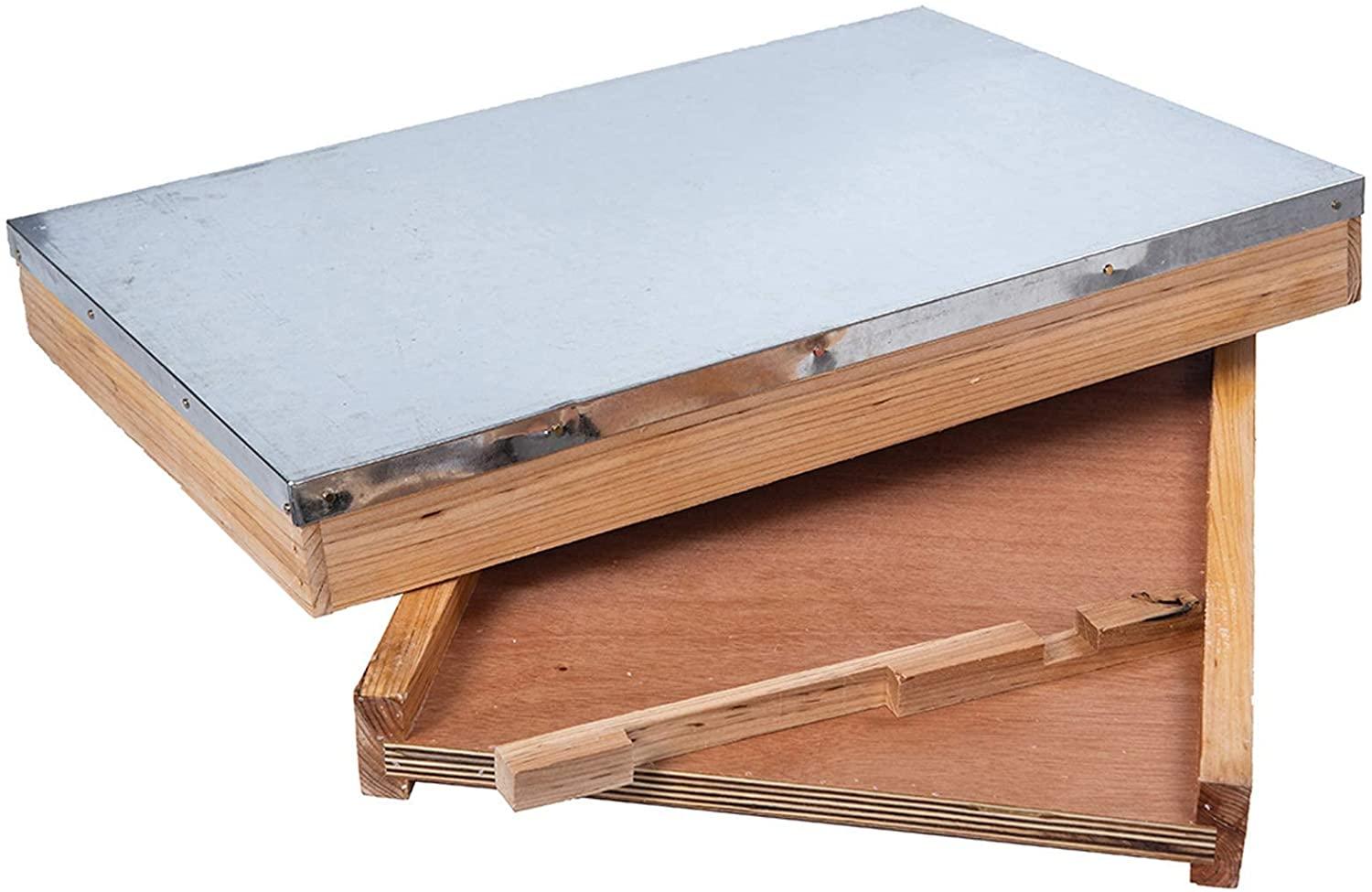 maybee bee hive 10 frame bee hives and supplies starter kit, bee hive for beginner, honey bee hives includes 2 deep bee boxes, 1 bee hive super with beehive frames and foundation