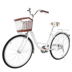 Giftesty 26 Inch Classic Bicycle Retro Bicycle Beach Cruiser Bicycle Retro Bicycle,White