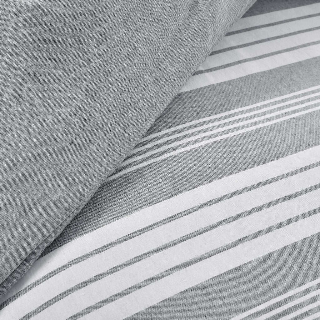 Lush Decor Farmhouse Striped 5 Piece Comforter Sets, Full/Queen with Pillow Shams, Euro Shams