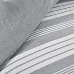Lush Decor Farmhouse Striped 5 Piece Comforter Sets, Full/Queen with Pillow Shams, Euro Shams