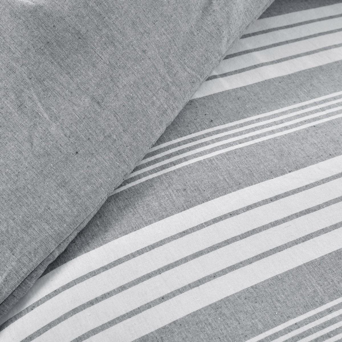 Lush Decor Farmhouse Striped 5 Piece Comforter Sets, Full/Queen with Pillow Shams, Euro Shams