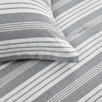 Lush Decor Farmhouse Striped 5 Piece Comforter Sets, Full/Queen with Pillow Shams, Euro Shams