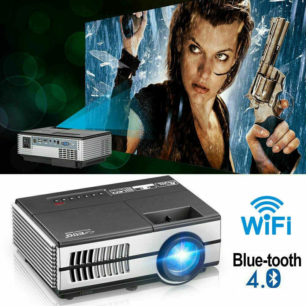 smart projector full hd andriod wifi wireless movie apps netflix youtube hdmi tv