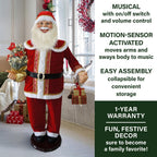 58 in. Dancing Christmas Santa Claus with Prelit Christmas Tree and Wrapped Gifts