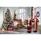 58 in. Dancing Christmas Santa Claus with Prelit Christmas Tree and Wrapped Gifts