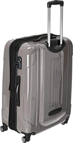 Sedona Pure Polycarbonate Expandable Spinner Luggage, Pewter, 3-Piece Set