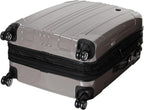 Sedona Pure Polycarbonate Expandable Spinner Luggage, Pewter, 3-Piece Set