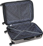 Sedona Pure Polycarbonate Expandable Spinner Luggage, Pewter, 3-Piece Set