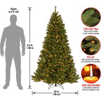 National Tree Company Pre Lit 6.5' North Valley Spruce Artificial Christmas Tree