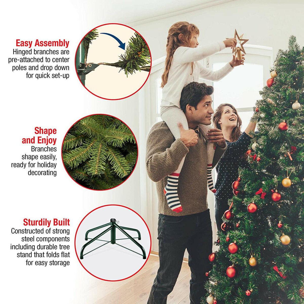 National Tree Company Pre Lit 6.5' North Valley Spruce Artificial Christmas Tree