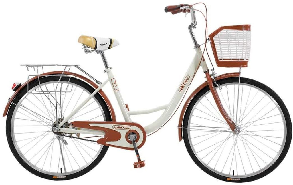 26 Inch Women's Cruiser Bike,Complete Cruiser Bikes,Beach Cruiser Bicycle,Women Bike with Baskets