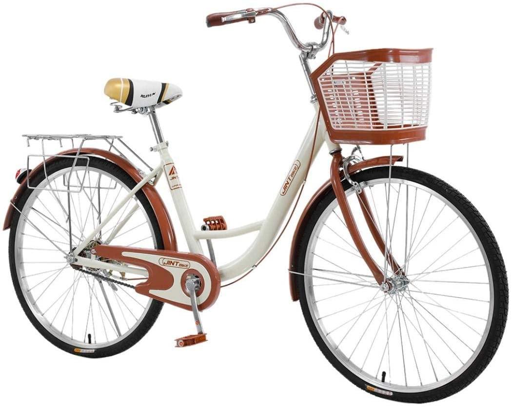26 Inch Women's Cruiser Bike,Complete Cruiser Bikes,Beach Cruiser Bicycle,Women Bike with Baskets