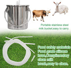 dishengzhen cow goat milking machine, 3l pulsation vacuum pump milker, automatic portable livestock milking equipment, with stainless steel bucket