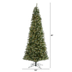 Nearly Natural Green 10' Artificial Synthetic Cashmere Slim Christmas Tree