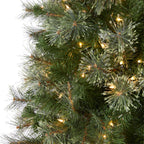 Nearly Natural Green 10' Artificial Synthetic Cashmere Slim Christmas Tree