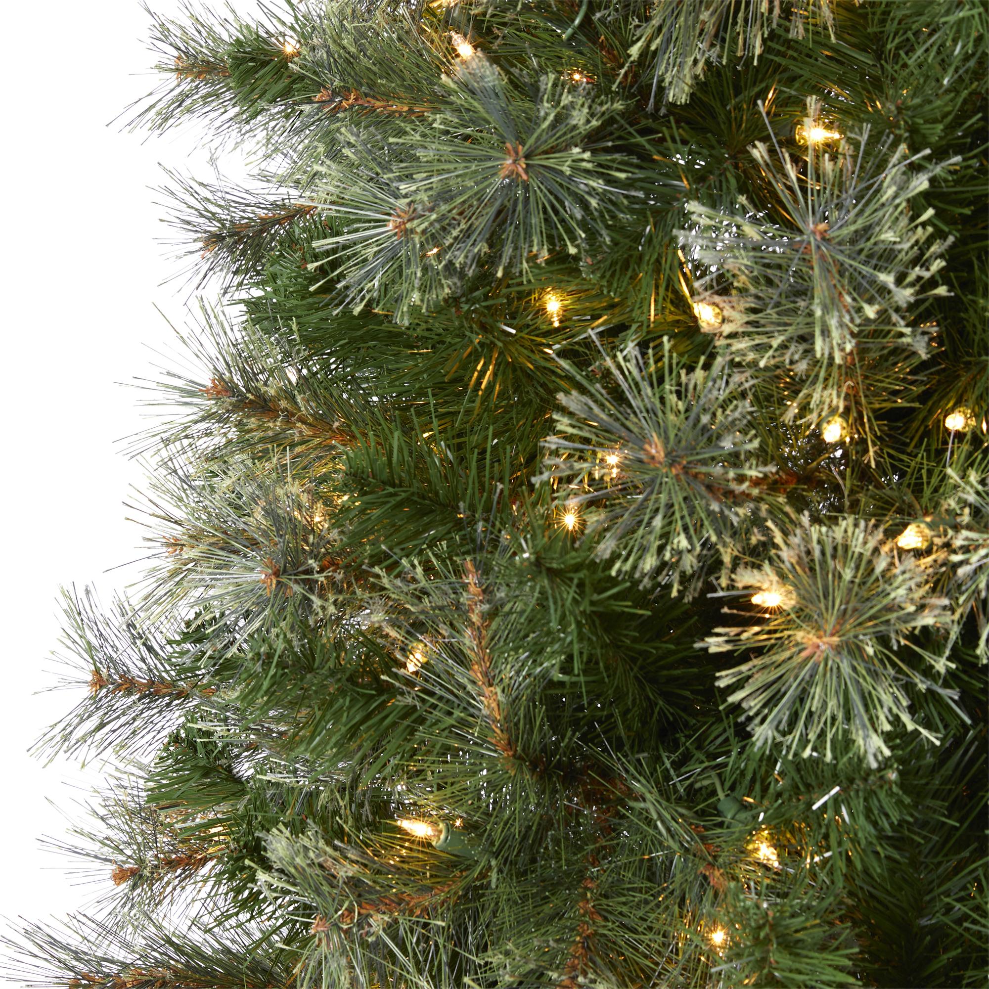 Nearly Natural Green 10' Artificial Synthetic Cashmere Slim Christmas Tree