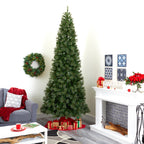 Nearly Natural Green 10' Artificial Synthetic Cashmere Slim Christmas Tree