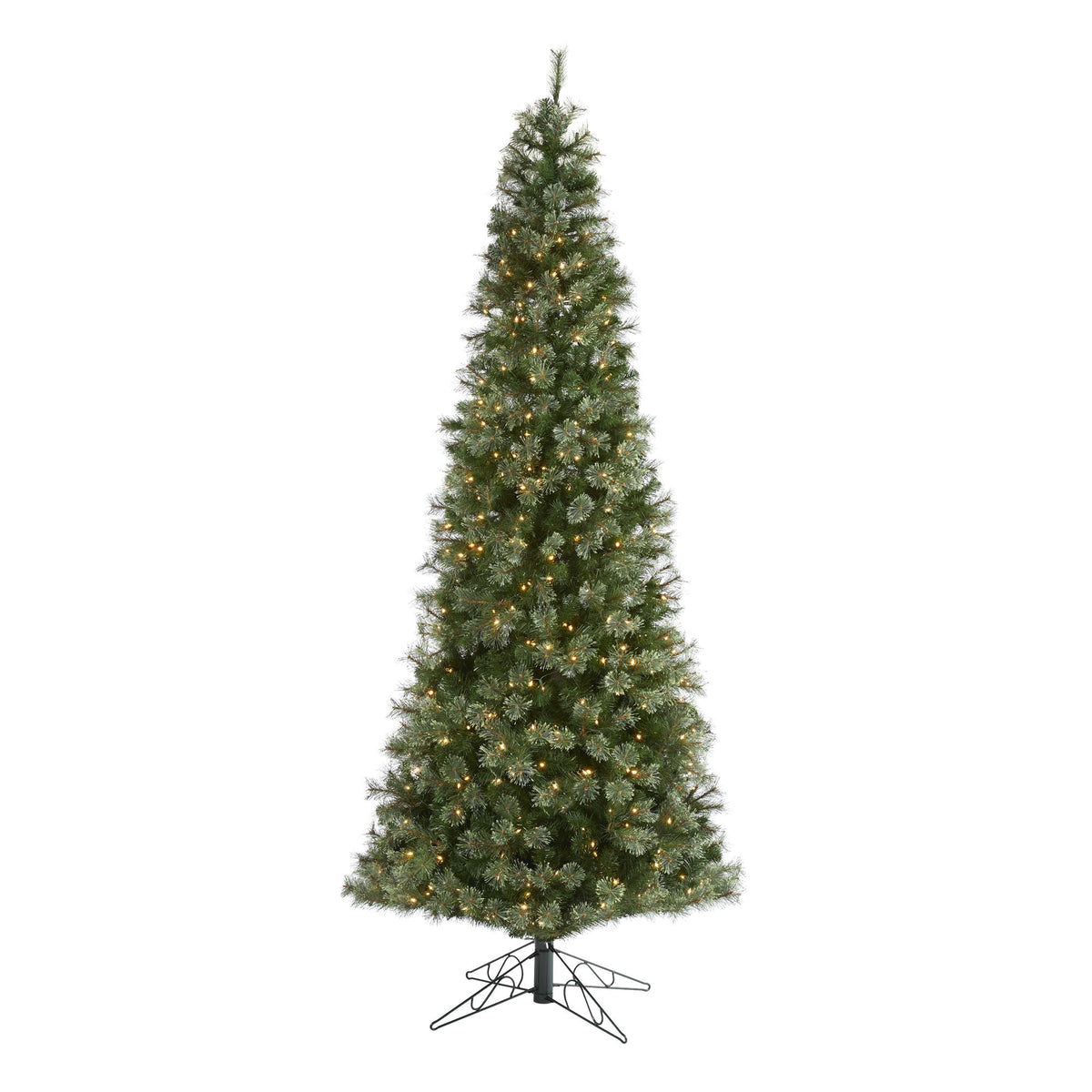 Nearly Natural Green 10' Artificial Synthetic Cashmere Slim Christmas Tree