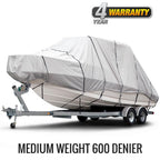 Sportsman 600 Denier 18 ft. to 20 ft. (Beam Width to 106 in.) Gray Hard Top/T-Top Boat Cover Size BTHT-5