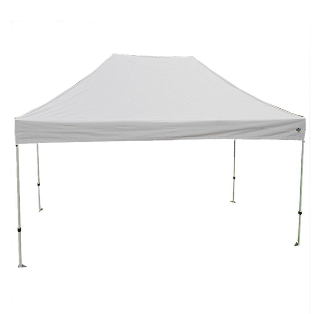 Athena 10 ft. x 15 ft. White Cover White Frame Instant Pop Up Tent