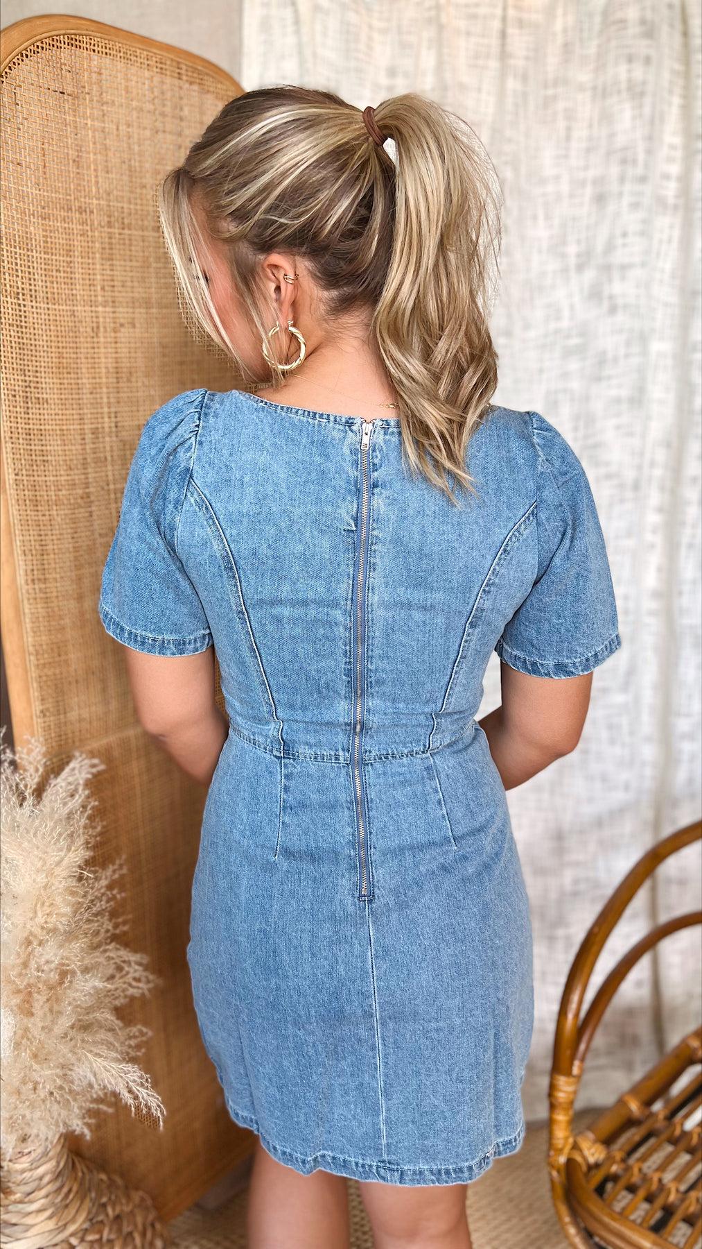 The Sign of the Times Denim Dress