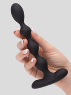 12 Function Rechargeable Bendable Vibrating Anal Beads, Black