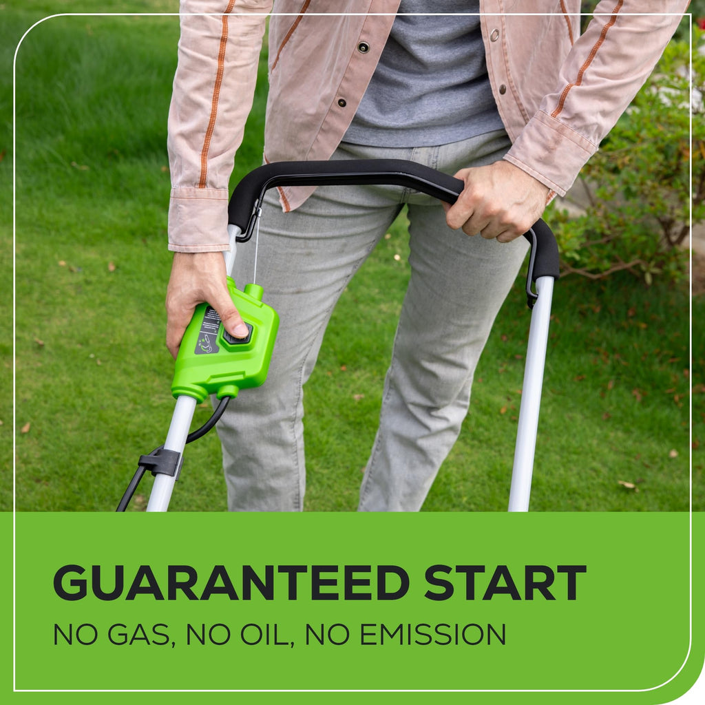 40V 16" (Push) Cordless Lawn Mower, 4.0Ah Battery (1/3 Acre, Push Button Start, Compatible with 75+ Tools)