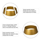 40.5 in. D Christmas Gold Hammered Metal Tree Collar (KD)