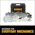 Mechanic Tool Set, 247-Piece, 1/4 in., 3/8 in. and 1/2 in. Drive, SAE, Ratchets, Sockets, Hex Keys, Combination Wrenches, Polish Chrome Finish (DWMT81535)