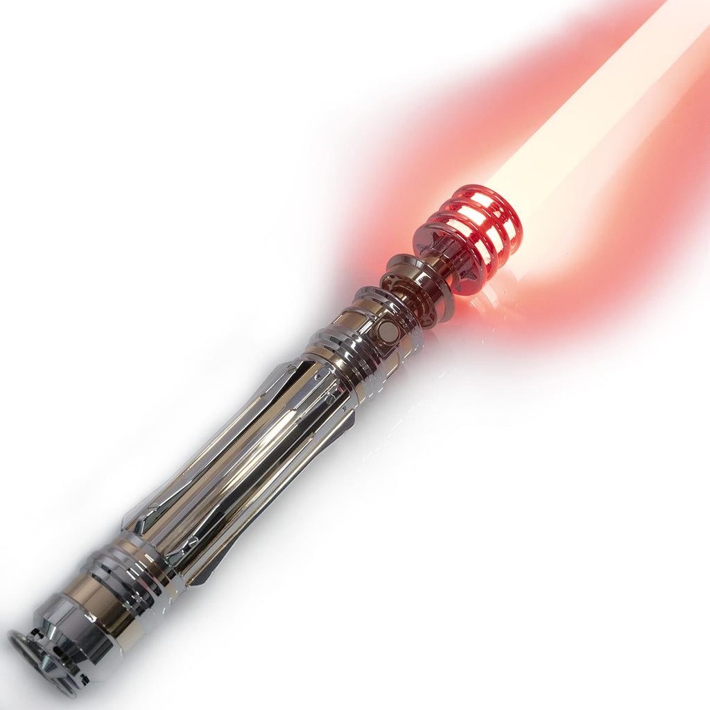 ZiaSabers LO Princess NeoPixel Lightsaber with Xenopixel 2.0 Soundboard - Silver Metal Hilt Star Wars Princess Leia Organa Light Saber Sword - Strip LED with 12 Preset Colors and Smooth Swing Sounds