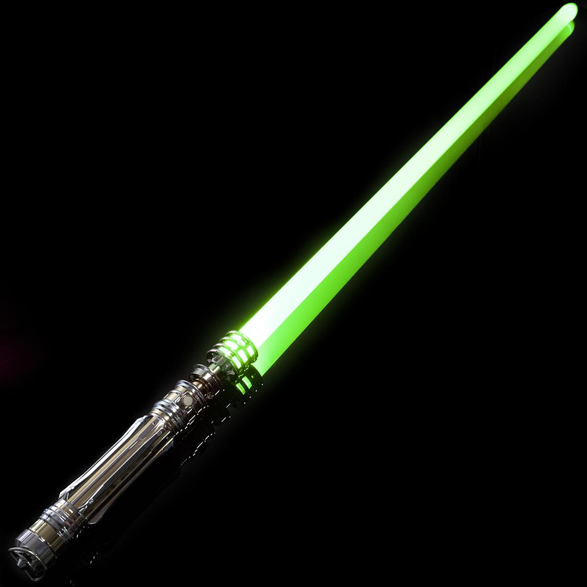 ZiaSabers LO Princess NeoPixel Lightsaber with Xenopixel 2.0 Soundboard - Silver Metal Hilt Star Wars Princess Leia Organa Light Saber Sword - Strip LED with 12 Preset Colors and Smooth Swing Sounds
