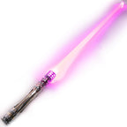 ZiaSabers LO Princess NeoPixel Lightsaber with Xenopixel 2.0 Soundboard - Silver Metal Hilt Star Wars Princess Leia Organa Light Saber Sword - Strip LED with 12 Preset Colors and Smooth Swing Sounds