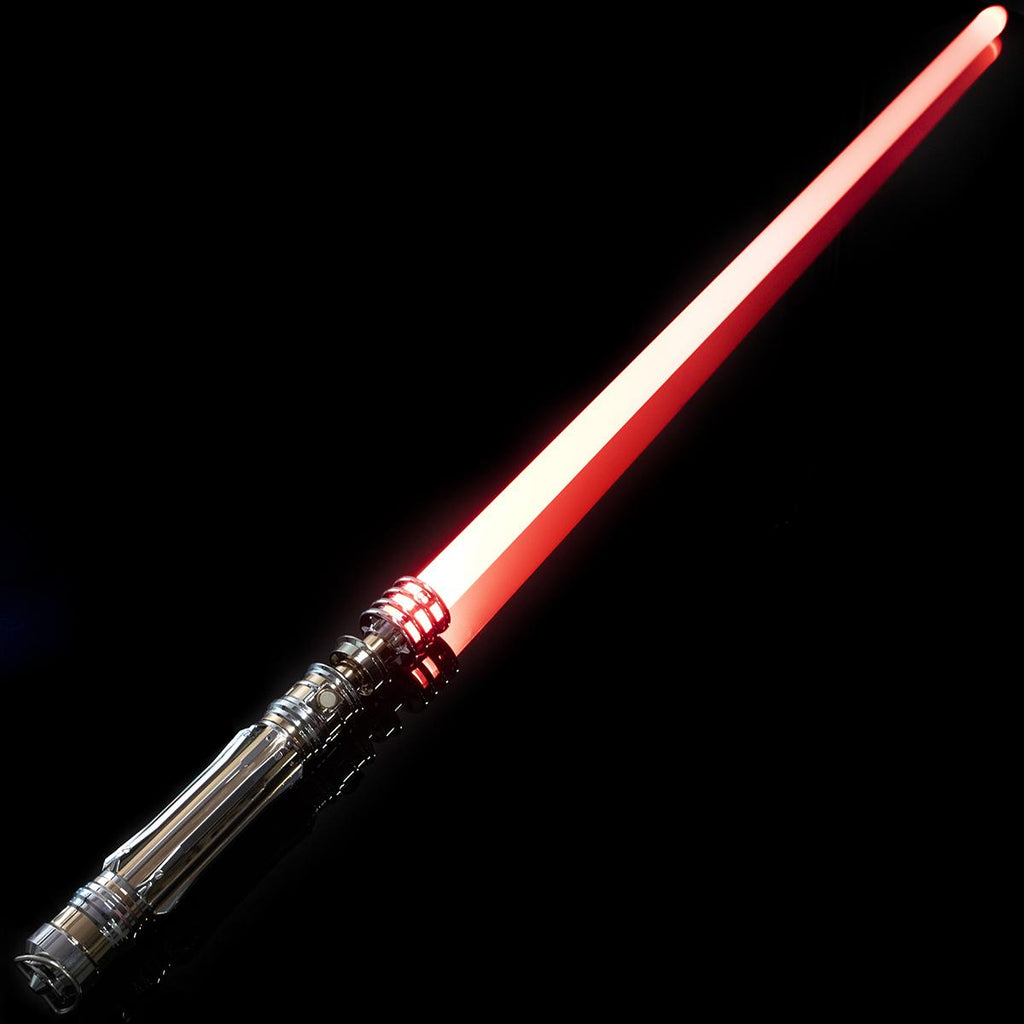 ZiaSabers LO Princess NeoPixel Lightsaber with Xenopixel 2.0 Soundboard - Silver Metal Hilt Star Wars Princess Leia Organa Light Saber Sword - Strip LED with 12 Preset Colors and Smooth Swing Sounds