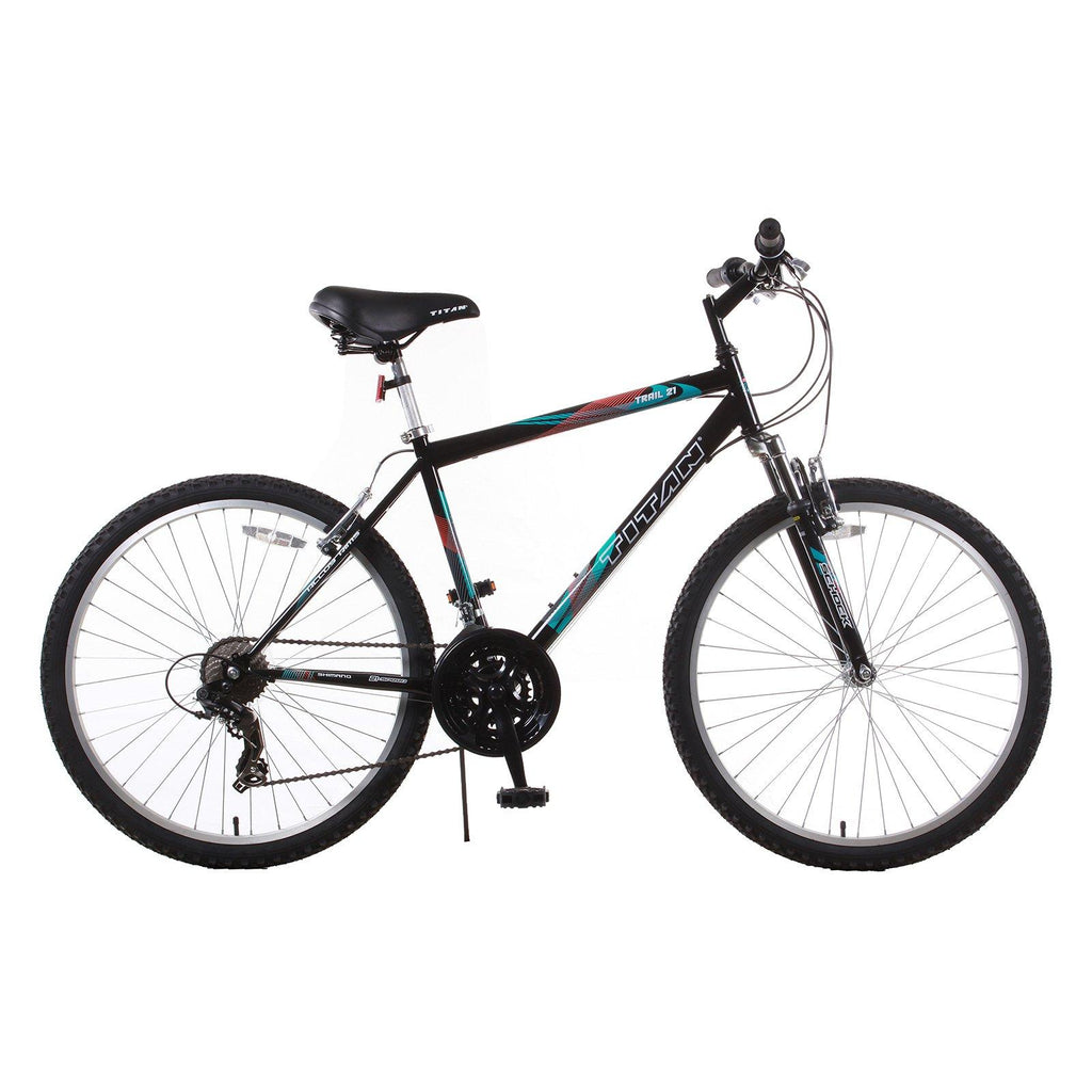 Trail 21-Speed Suspension Men's Mountain Bike, Black