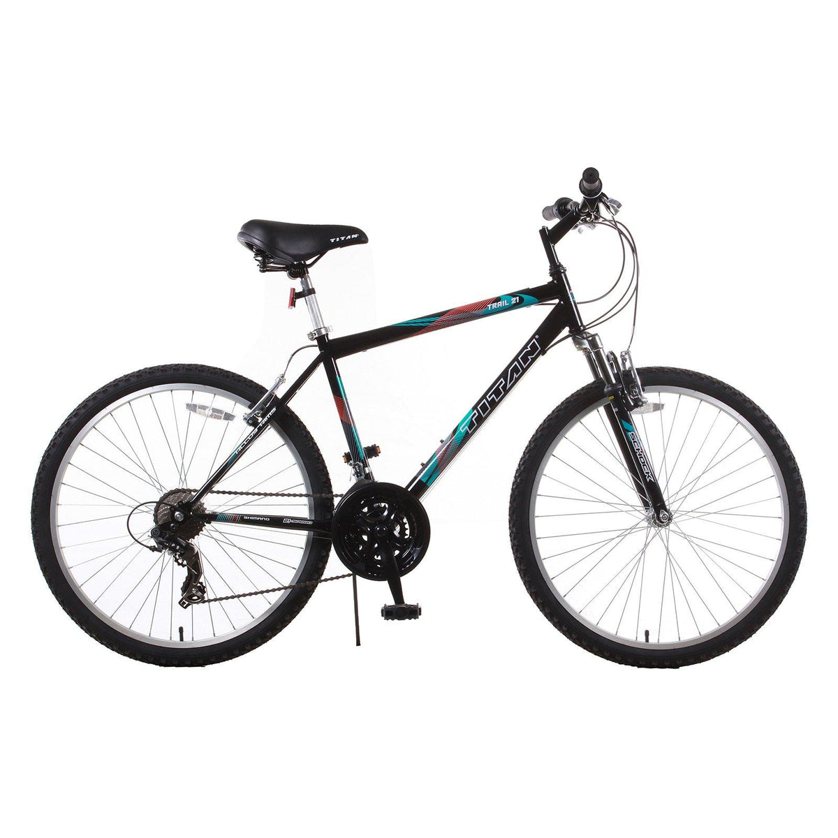 Trail 21-Speed Suspension Men's Mountain Bike, Black