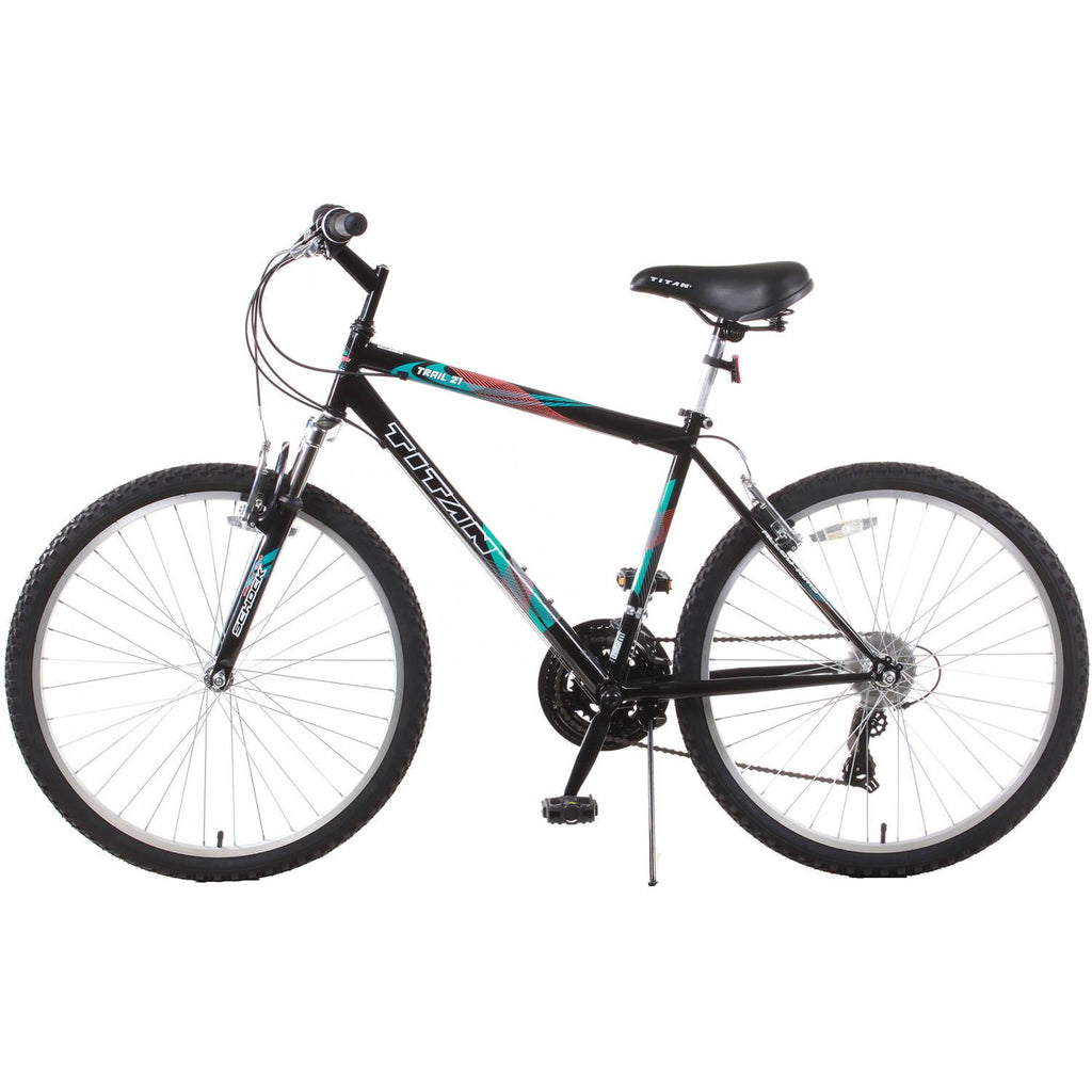 Trail 21-Speed Suspension Men's Mountain Bike, Black
