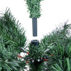 Easyfashion Clear Prelit Incandescent Green Spruce Christmas Tree, 7.5'