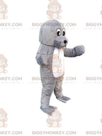 BIGGYMONKEYmascot costume sea lion, giant gray sea lion, sea lion costume