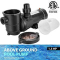 1.5 hp 8350 gph above ground swimming pool pump w/ strainer basket etl certified
