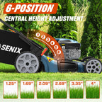 Gas Lawn Mower, 22" Self Propelled Gas Powered Lawnmower with 170cc OHV 4-Cycle Engine, 3-in-1 Walk-Behind Push Lawn Mower, 6-Position Height Adjustment