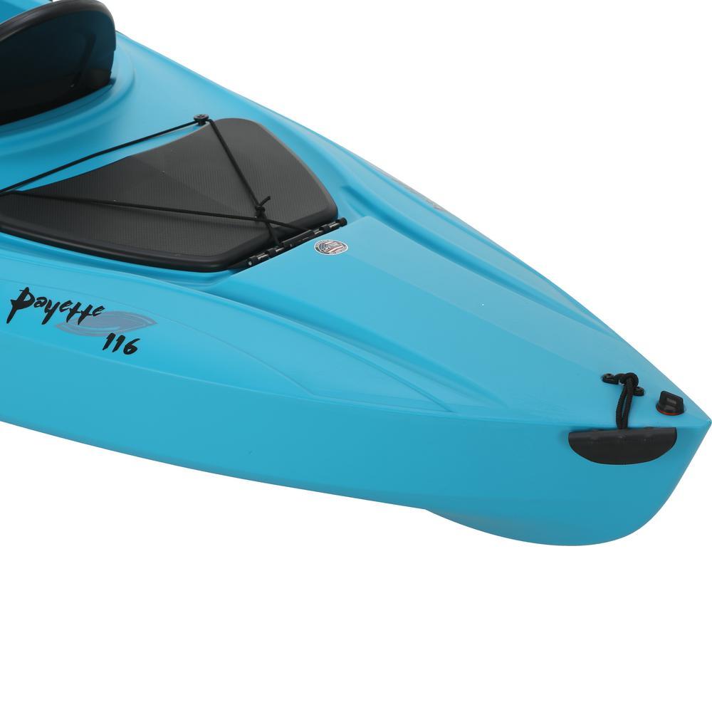Payette 9.6 ft. Kayak in Glacier Blue with Paddle and Seat Back